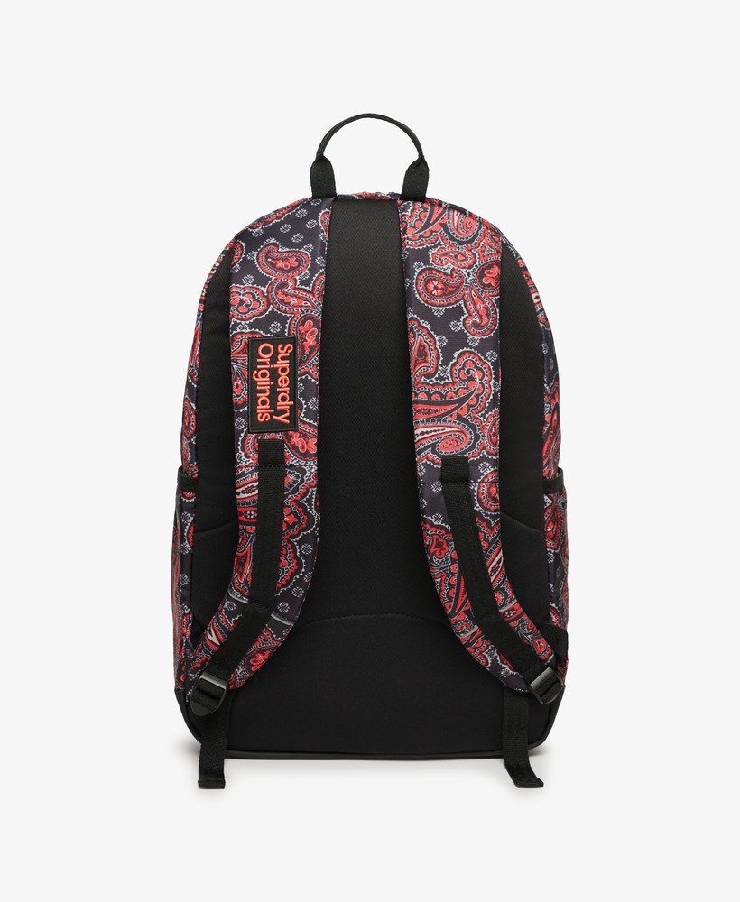 ヴィンテージペイズリープリントのモンタナバックパック(ブラック)