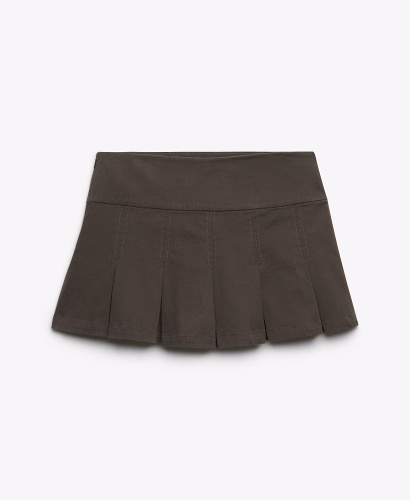 ベンチロゴ入りプリーツツイルミニスカート