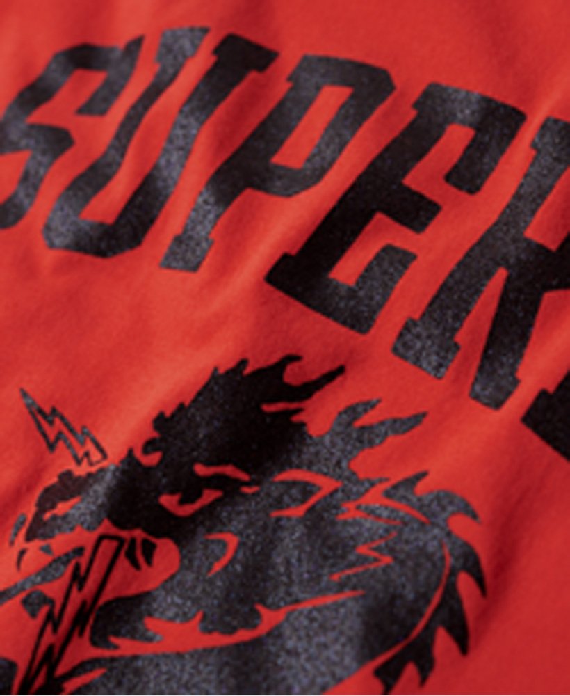 cnyグラフィックtシャツドレス(サンセットレッド)
