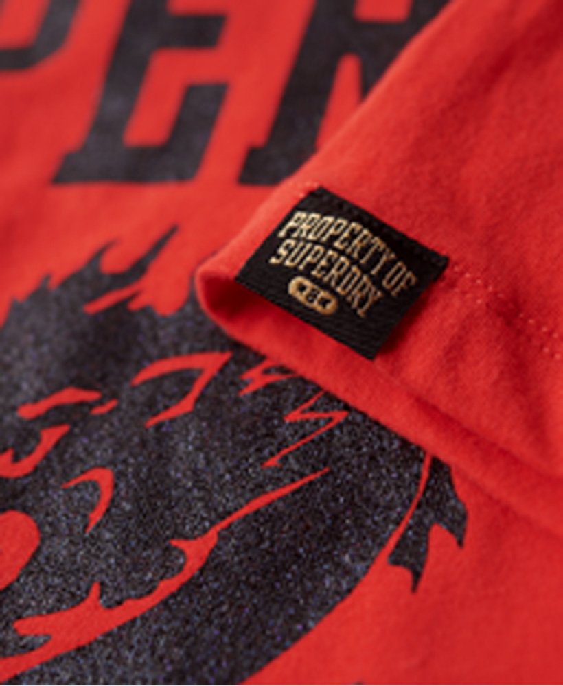 cnyグラフィックtシャツドレス(サンセットレッド)