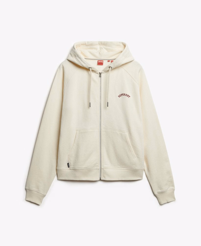 エッセンシャルロゴ入りオーバーサイズラグランジップフーディー