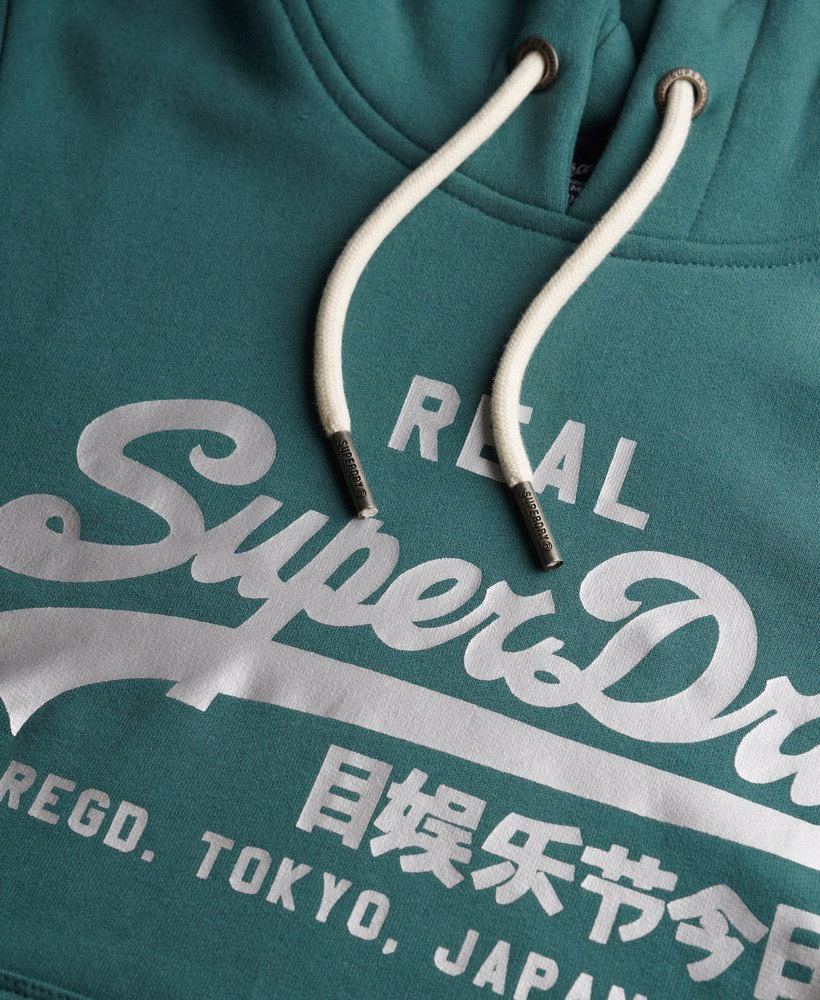 ヴィンテージロゴ入りメタリックパーカー