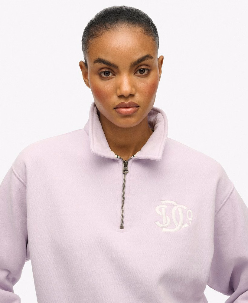 SD&Co. 襟付きハーフジップスウェットシャツ