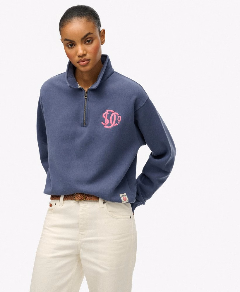 SD&Co. 襟付きハーフジップスウェットシャツ