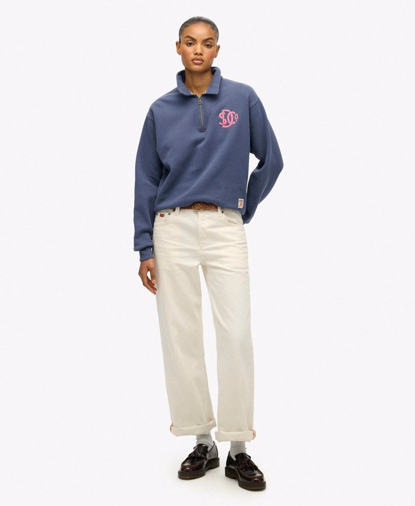 SD&Co. 襟付きハーフジップスウェットシャツ