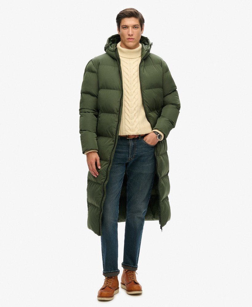 ダッフルバッグ入りエクストラロングパファーコート
