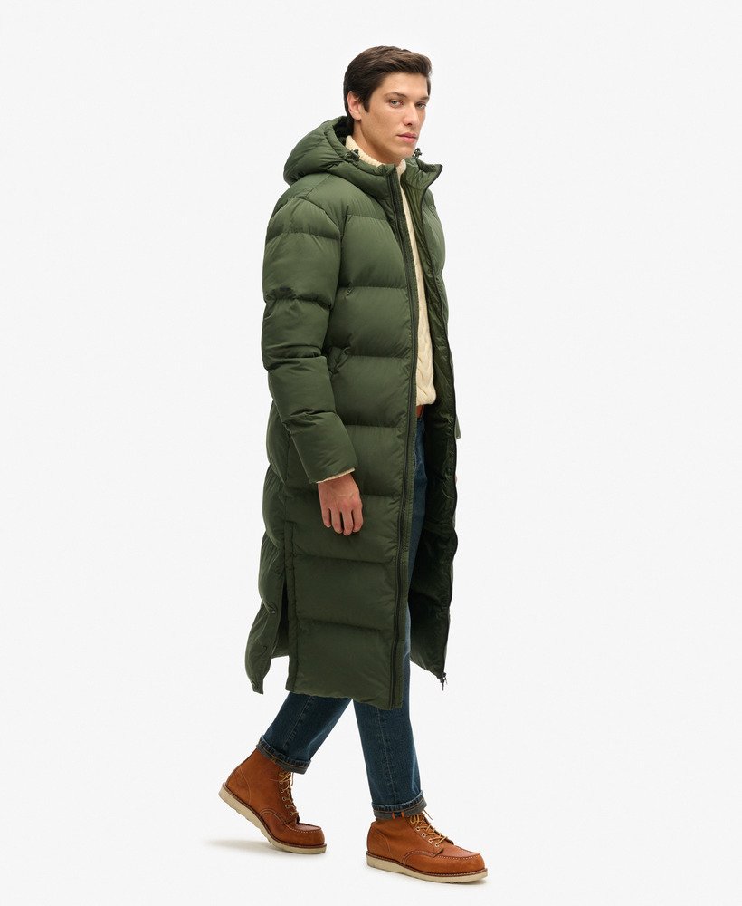 ダッフルバッグ入りエクストラロングパファーコート