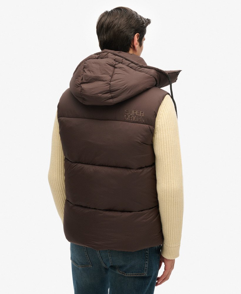 タッチライン ショート パッド ジレ(ダークオーク グリッド)