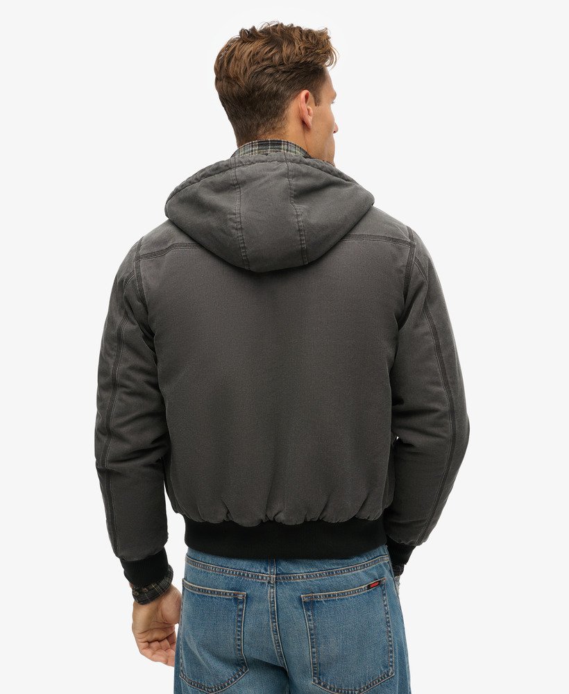 ヴィンテージワークウェア フード付きボンバージャケット(bison black)