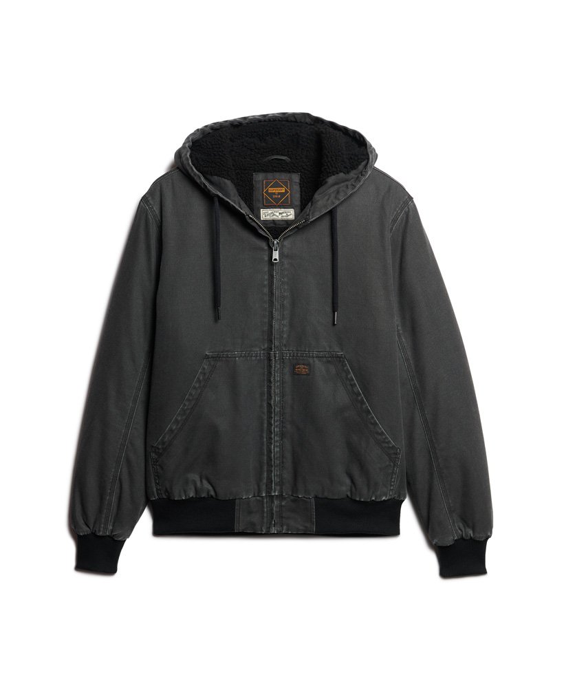 ヴィンテージワークウェア フード付きボンバージャケット(bison black)