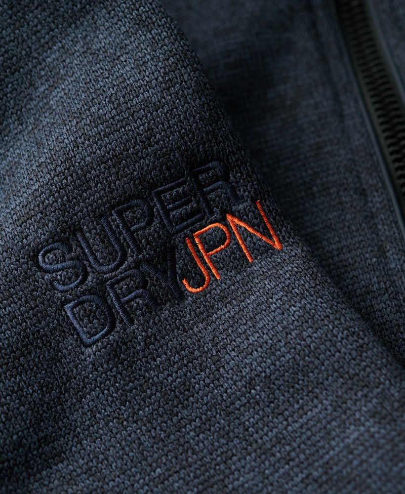 フード付きボンデッドニットボンバージャケット(サルガッソシーブルー)