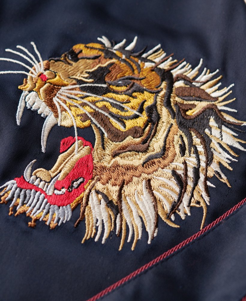ヴィンテージ刺繍スカジャン エクリプスネイビー