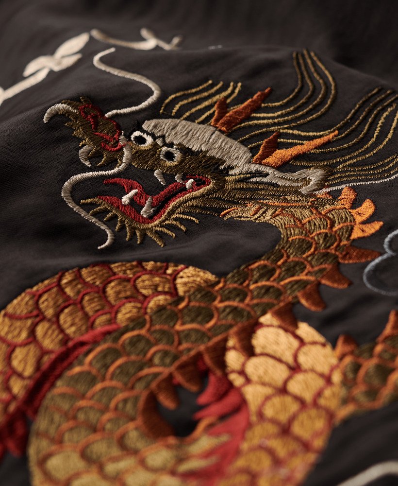スカジャン刺繍ボンバージャケット(ブラック)