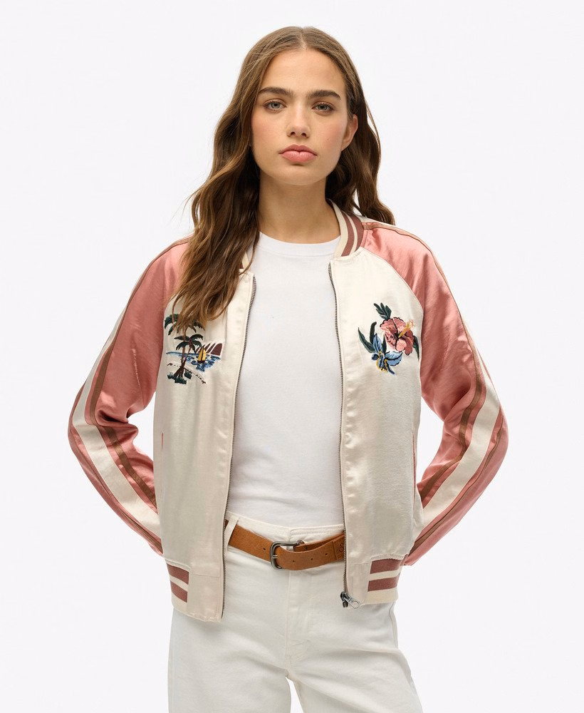 スイカジャン刺繍ボンバージャケット