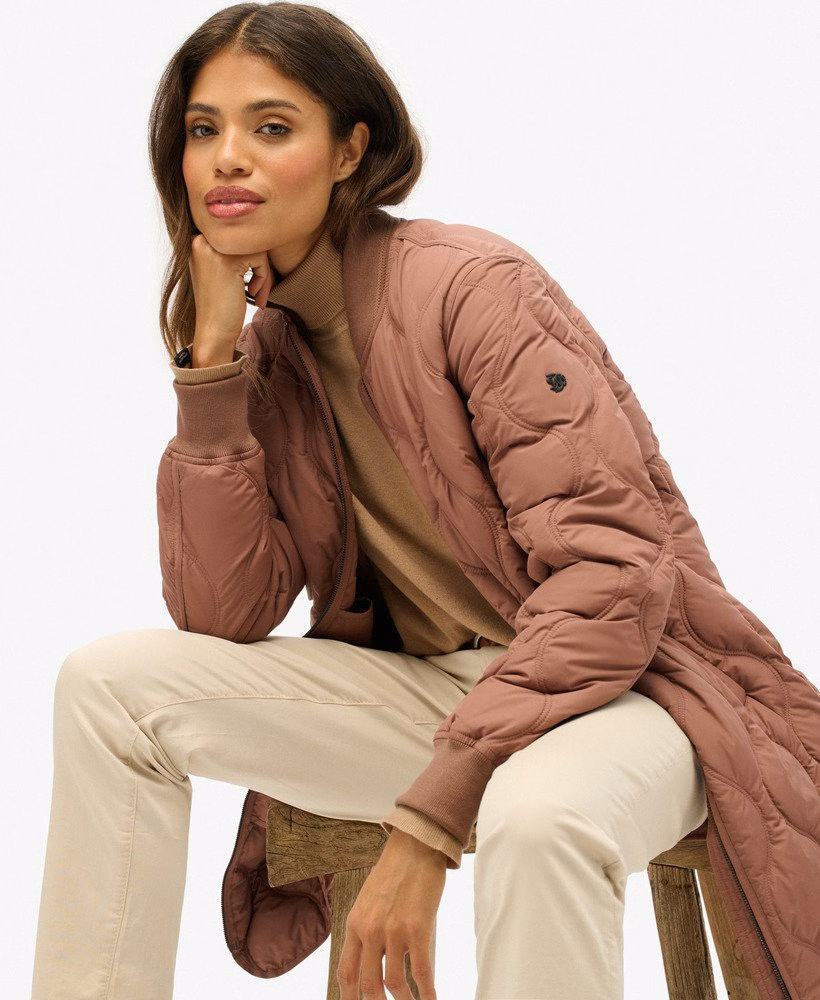 ロング丈キルティングライナージャケット