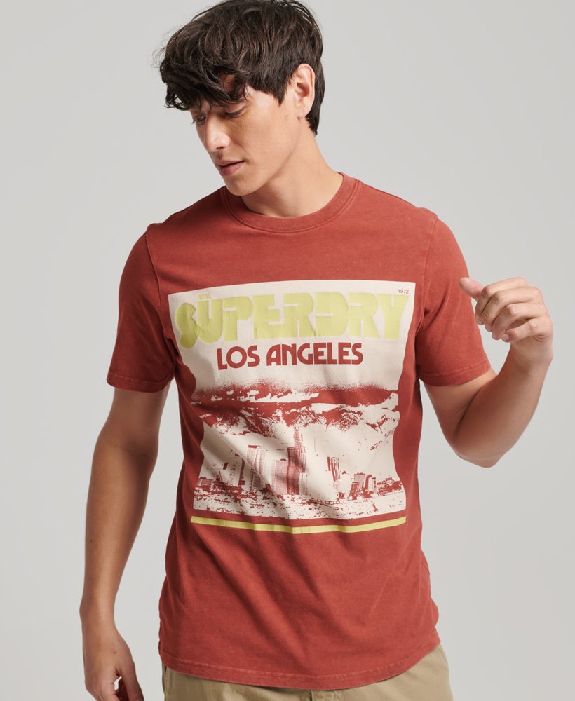 スモークシナモンオレンジのヴィンテージフォトグラフィックtシャツ