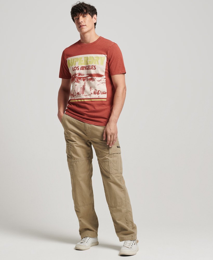 スモークシナモンオレンジのヴィンテージフォトグラフィックtシャツ