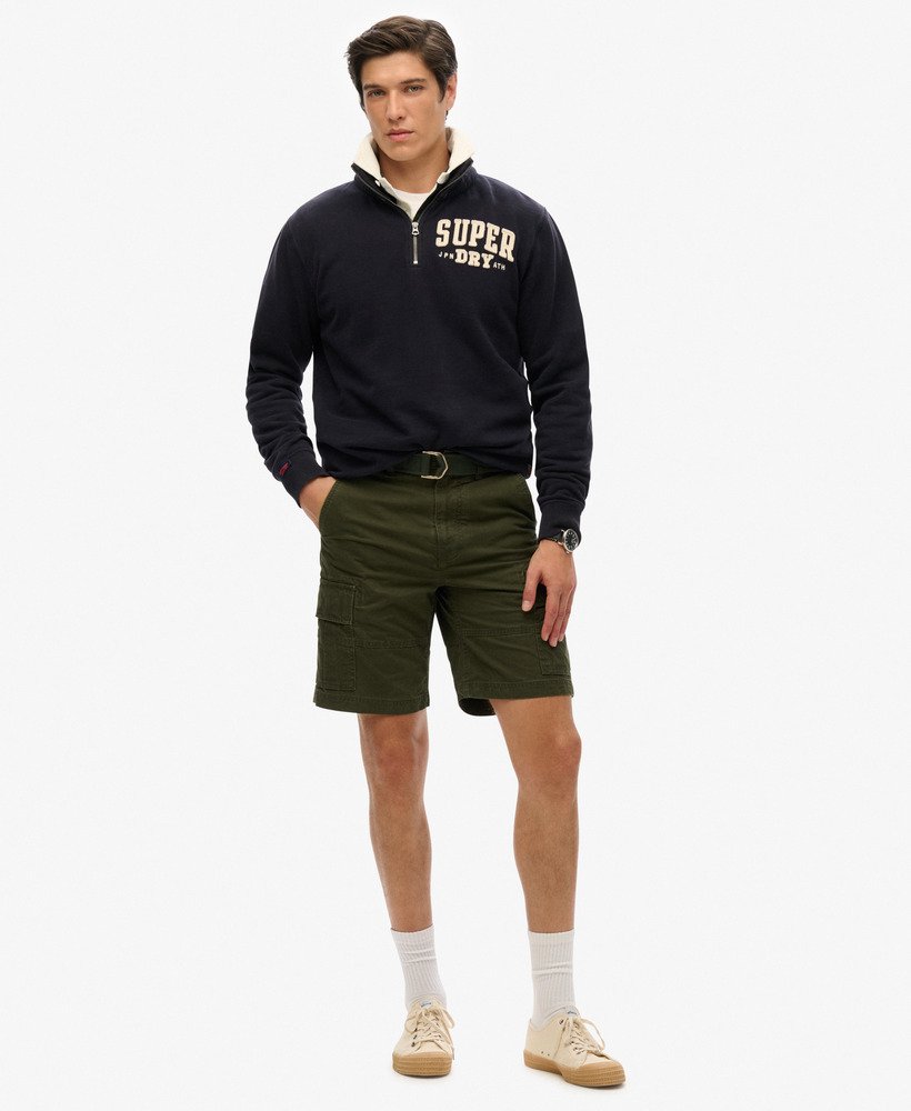 オーガニックコットン ヘビーカーゴショーツ(surplus goods olive)