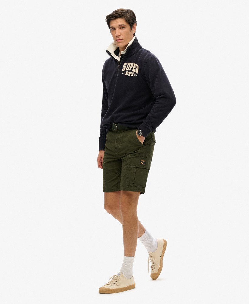 オーガニックコットン ヘビーカーゴショーツ(surplus goods olive)