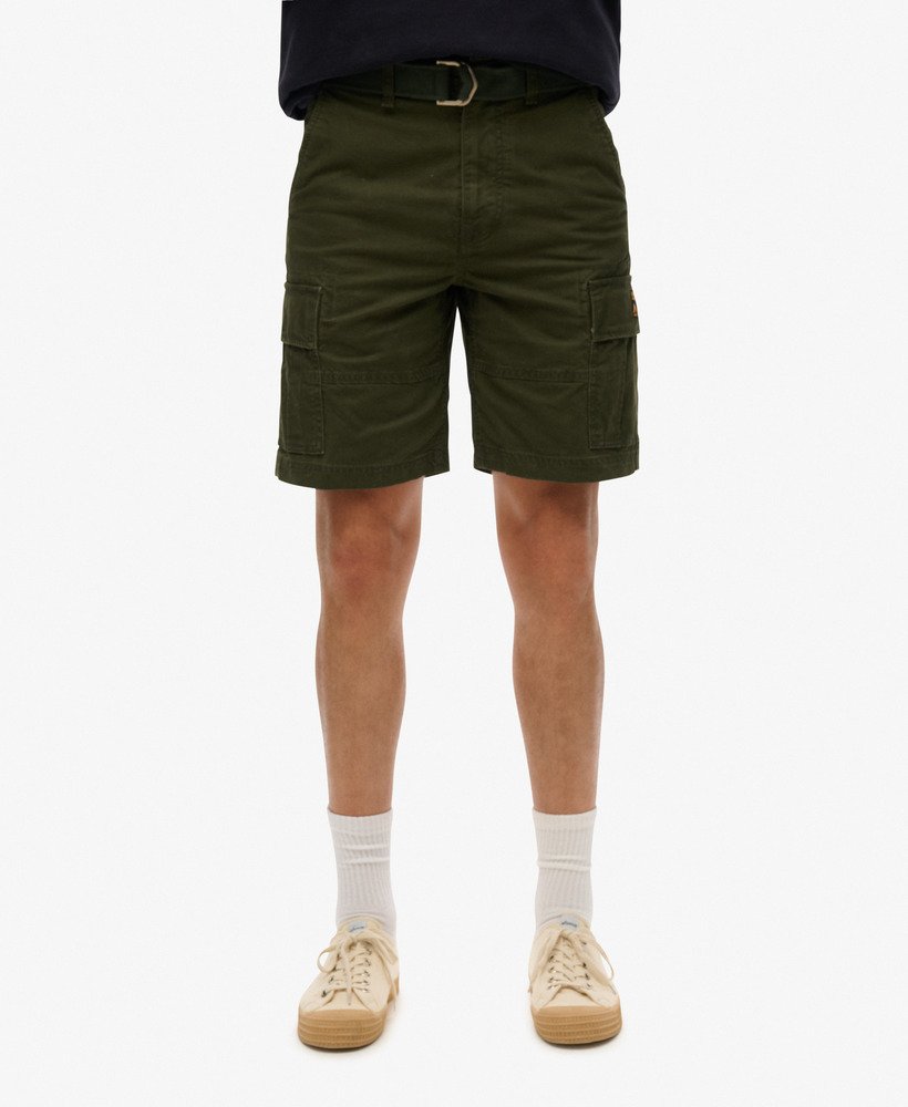 オーガニックコットン ヘビーカーゴショーツ(surplus goods olive)