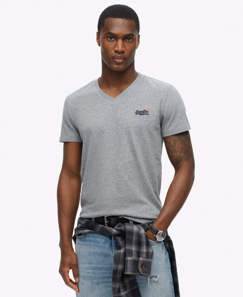 オーガニックコットン製クラシックVネックTシャツ