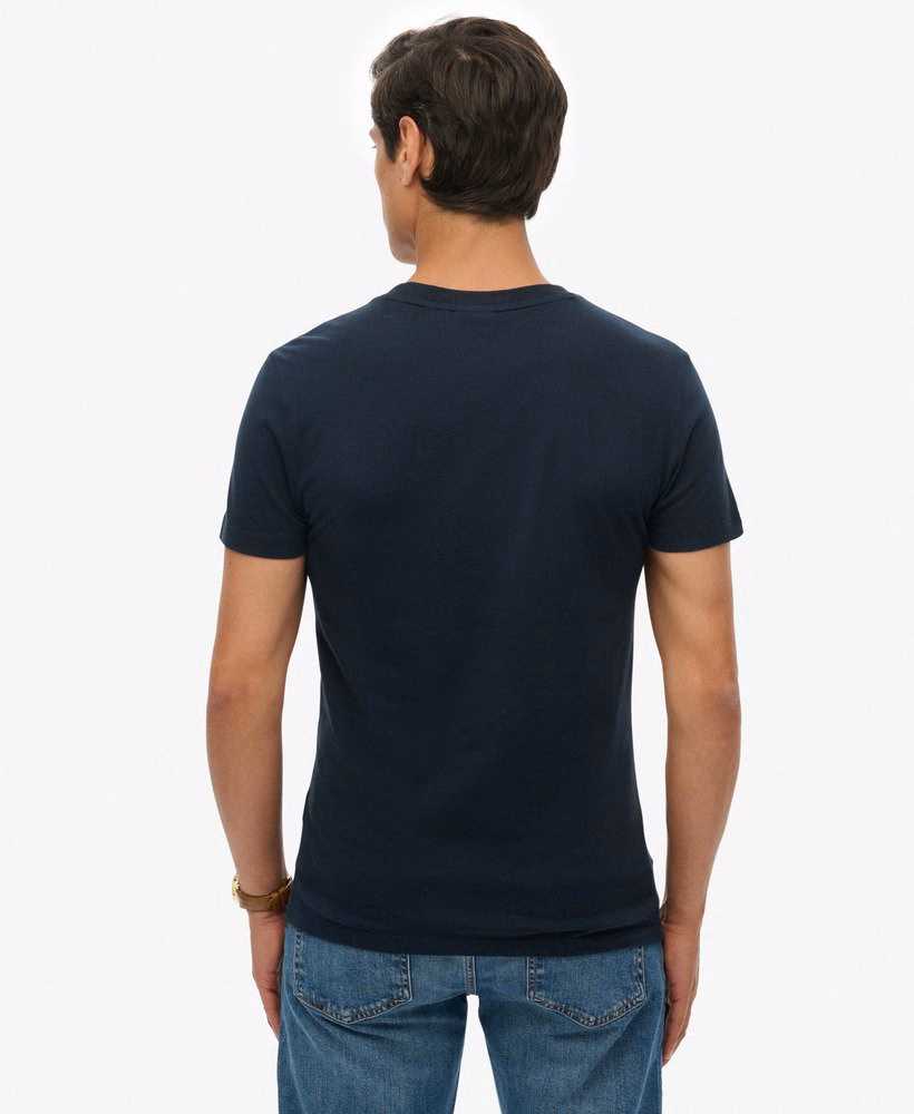 オーガニックコットン エッセンシャルロゴ VネックTシャツ