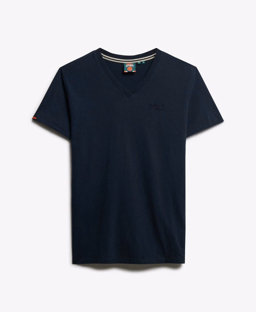 オーガニックコットン エッセンシャルロゴ VネックTシャツ