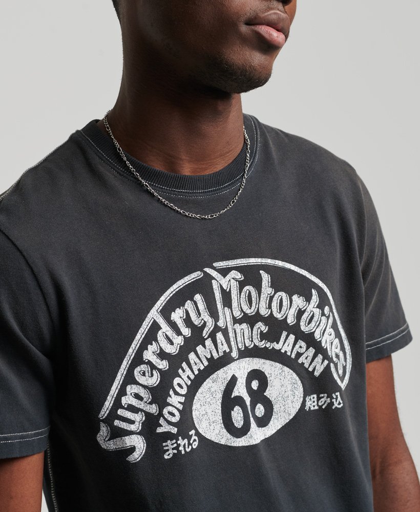 限定版ヴィンテージ 07 リワーク クラシック tシャツ(ヴィンテージ ブラックグレー ヘイズ)