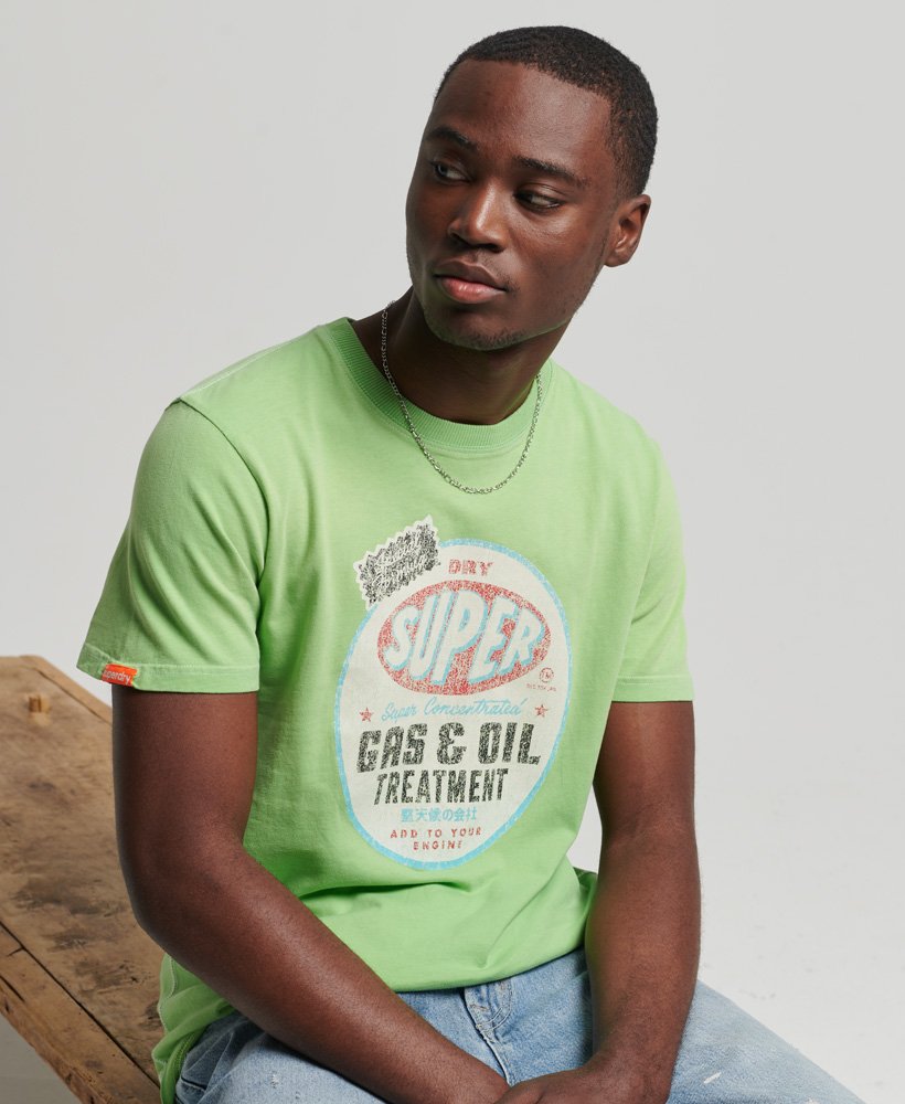 限定版ヴィンテージ08リワーククラシックtシャツ(ソフトグリーン)