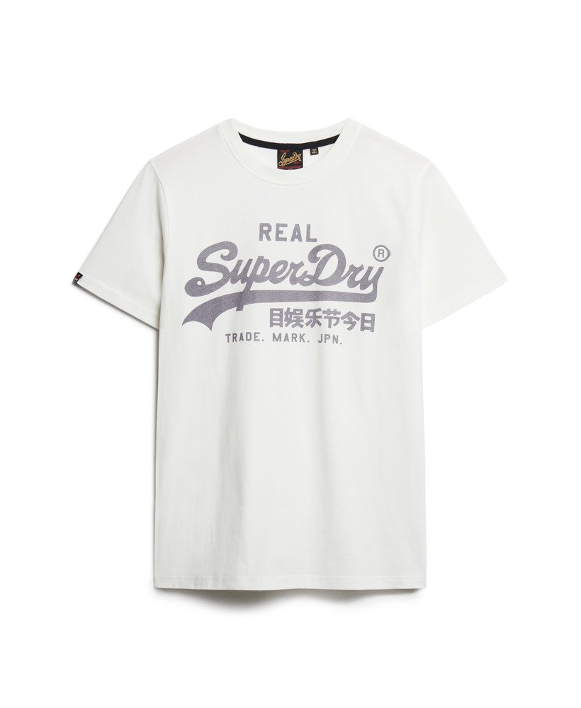 エクリュのヴィンテージロゴtシャツ