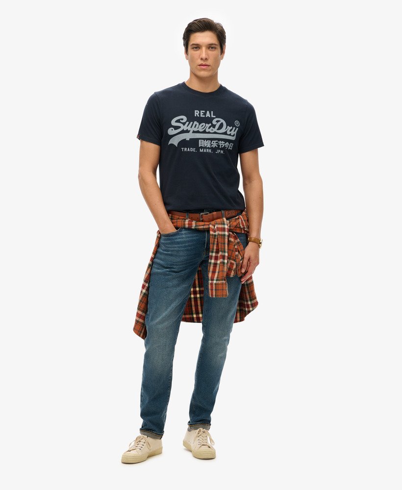 エクリプスネイビーのヴィンテージロゴtシャツ
