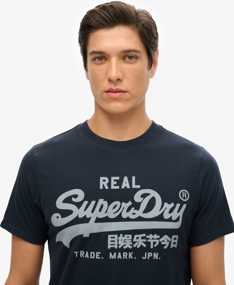 エクリプスネイビーのヴィンテージロゴtシャツ