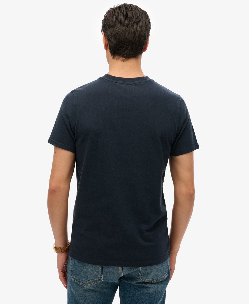 エクリプスネイビーのヴィンテージロゴtシャツ