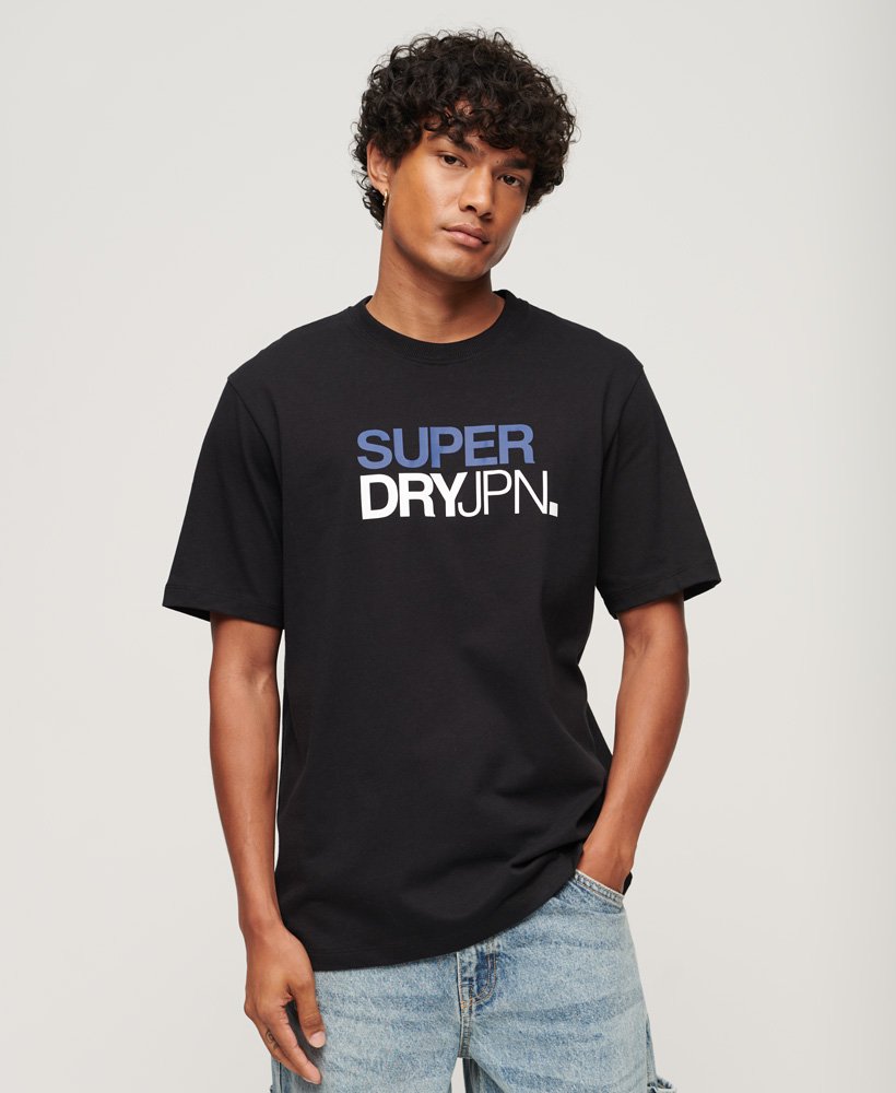 ロゴプリント オーバーサイズ tシャツ(ブラック)