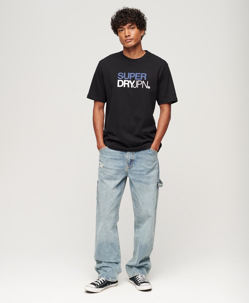 ロゴプリント オーバーサイズ tシャツ(ブラック)