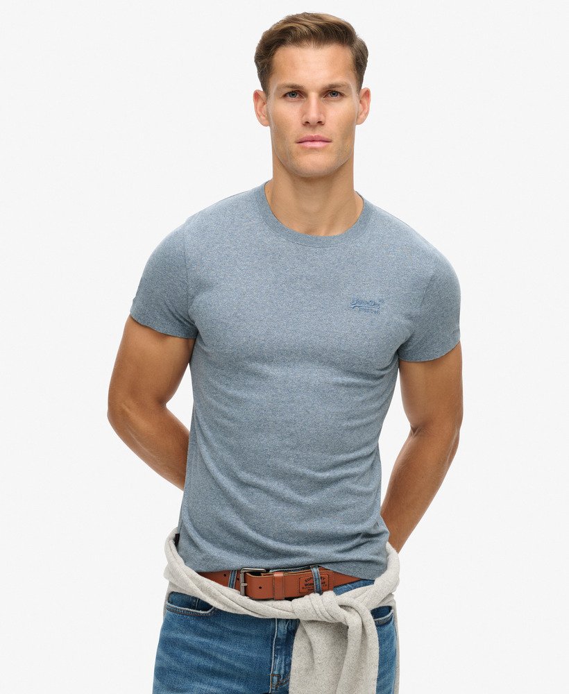 オーガニックコットン エッセンシャル ロゴ tシャツ(ベイブルーマーブル)