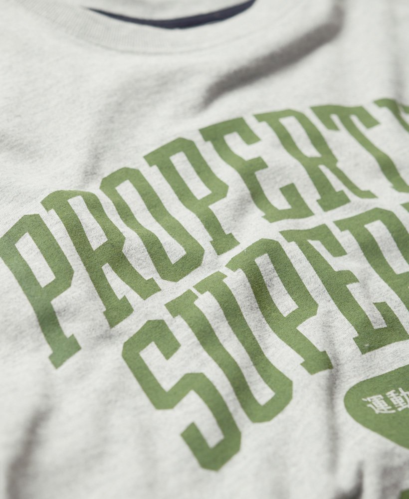 アスレチックカレッジグラフィックtシャツ(グレーフレックマール)