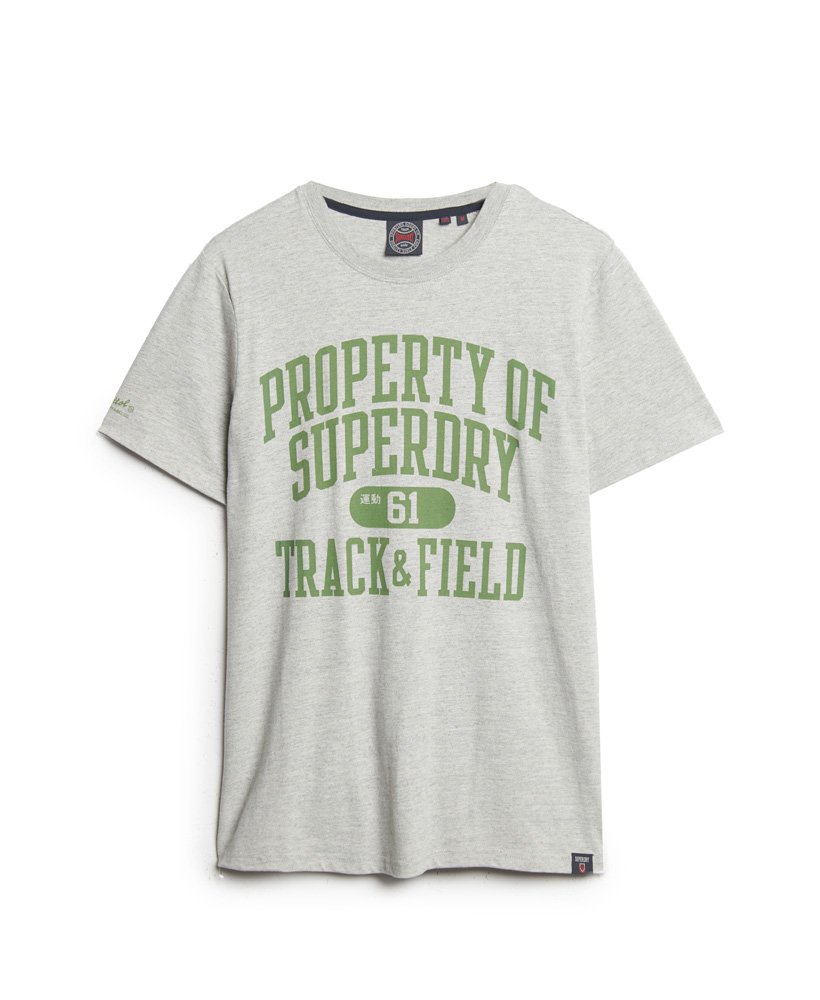 アスレチックカレッジグラフィックtシャツ(グレーフレックマール)