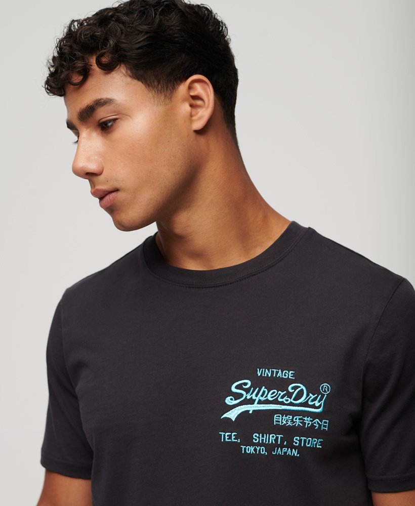 ネオンヴィンテージロゴtシャツ(ブラック)