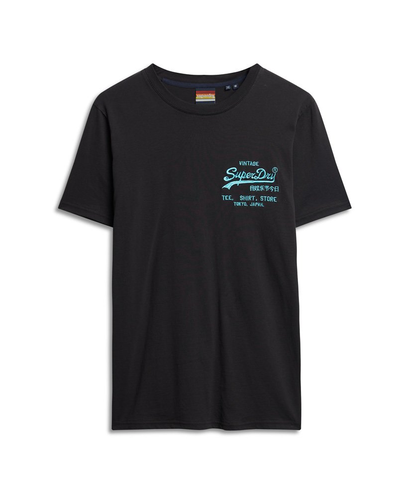 ネオンヴィンテージロゴtシャツ(ブラック)