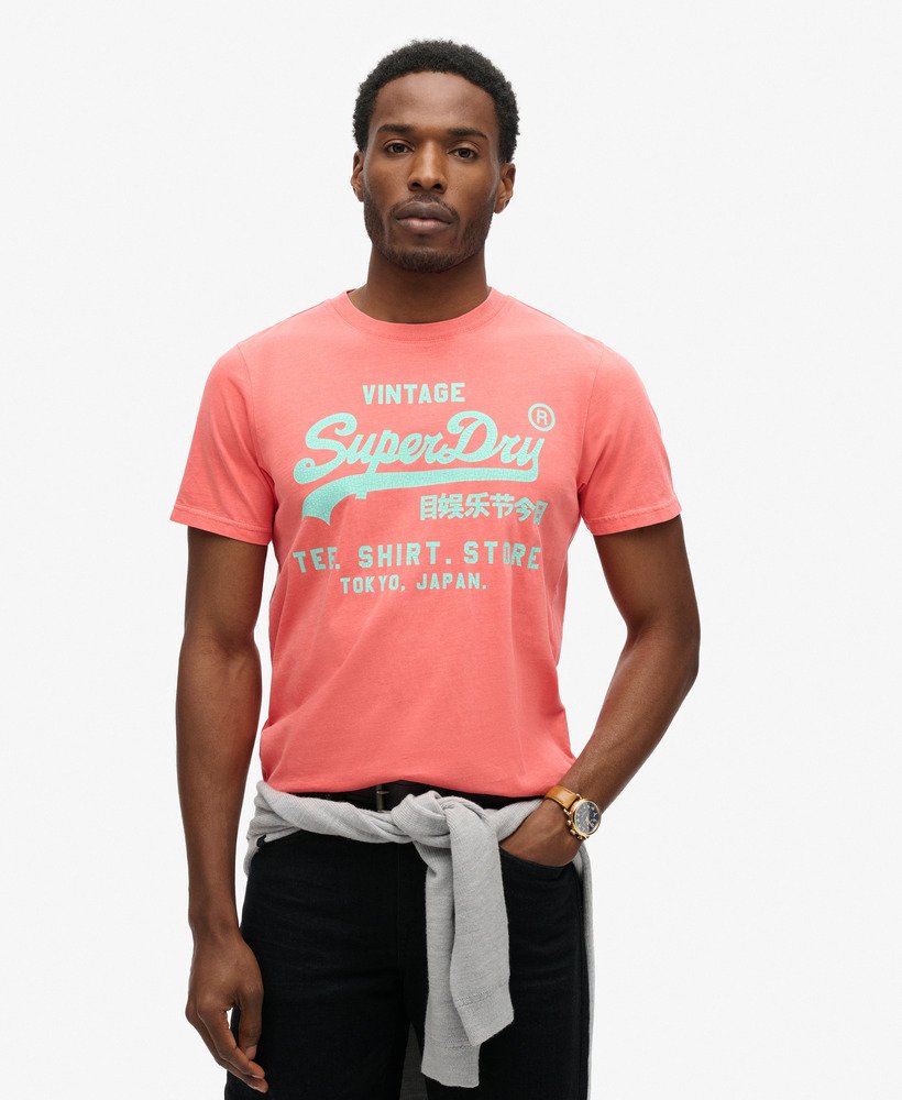 ネオンヴィンテージロゴtシャツ(ディープシーコーラル)