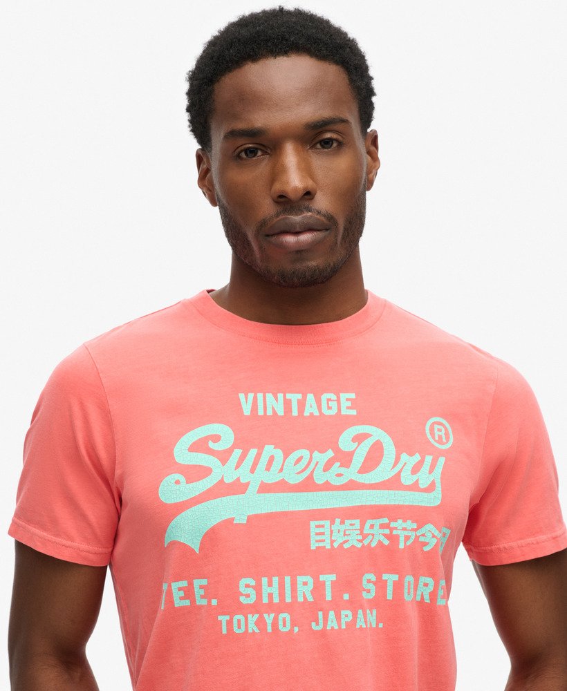 ネオンヴィンテージロゴtシャツ(ディープシーコーラル)