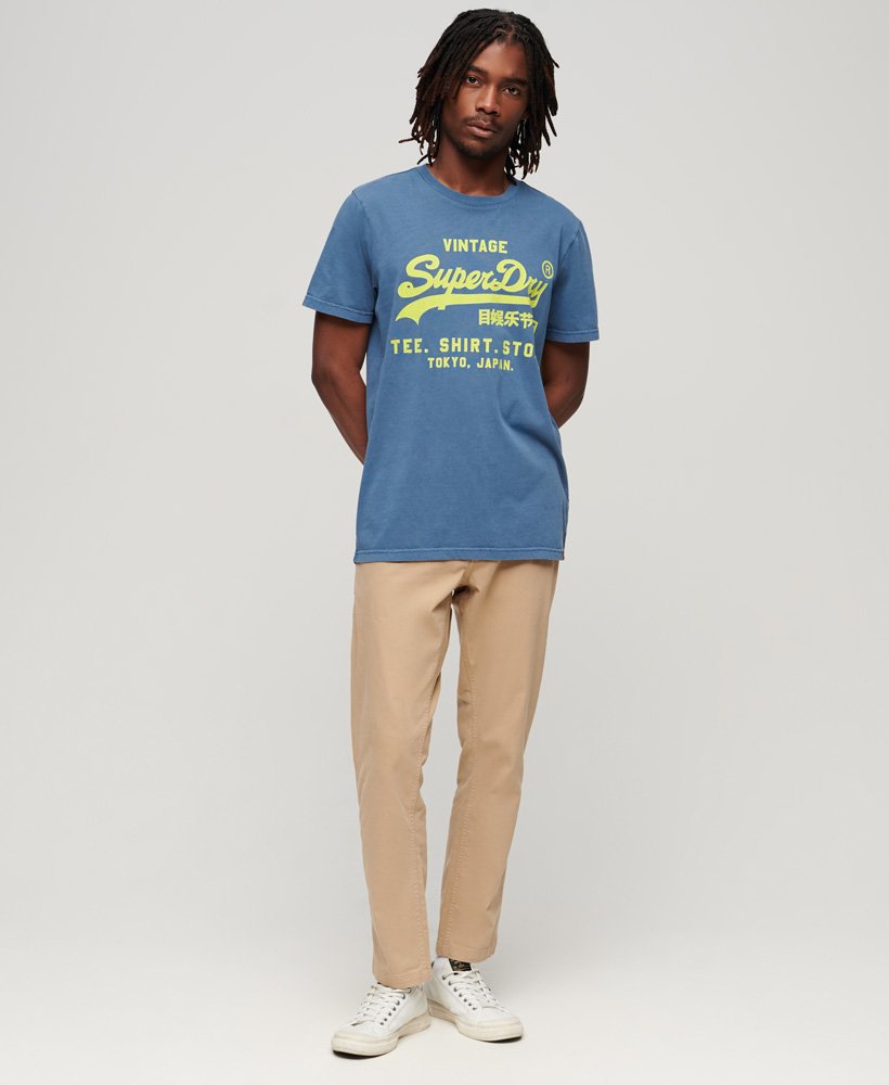 ネオンヴィンテージロゴtシャツ(esignブルー)