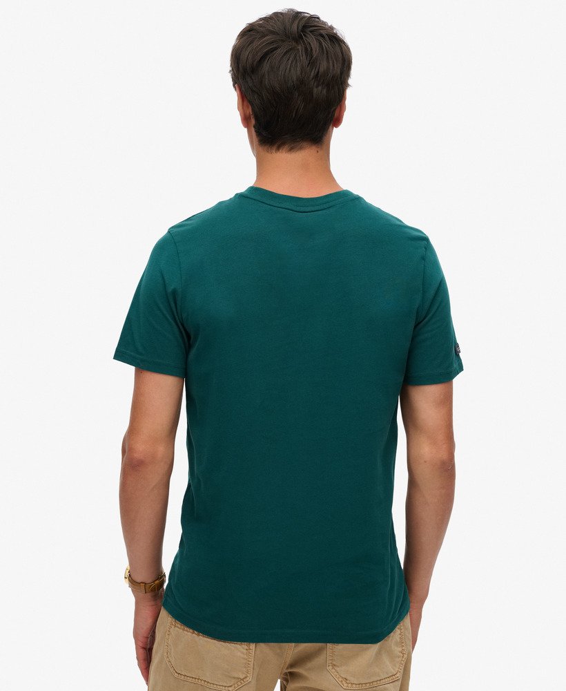 クラシックなヴィンテージロゴヘリテージtシャツ(パイングリーン)