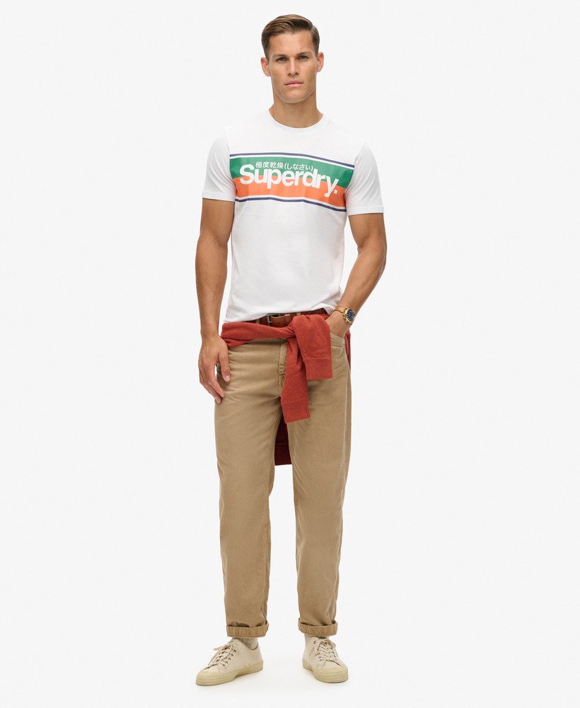 コアロゴストライプtシャツ(オプティック)