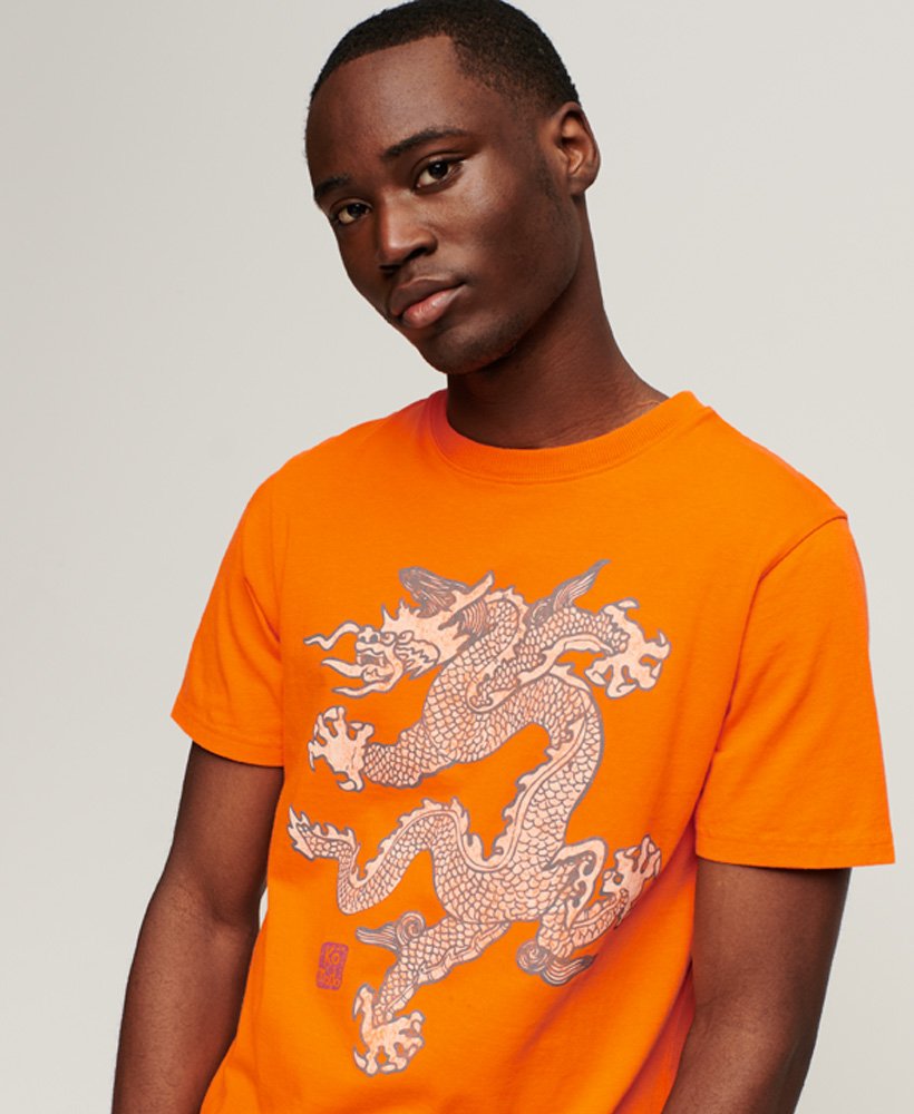 superdry x komodo ヴィンテージ tシャツ(ジャファオレンジ)