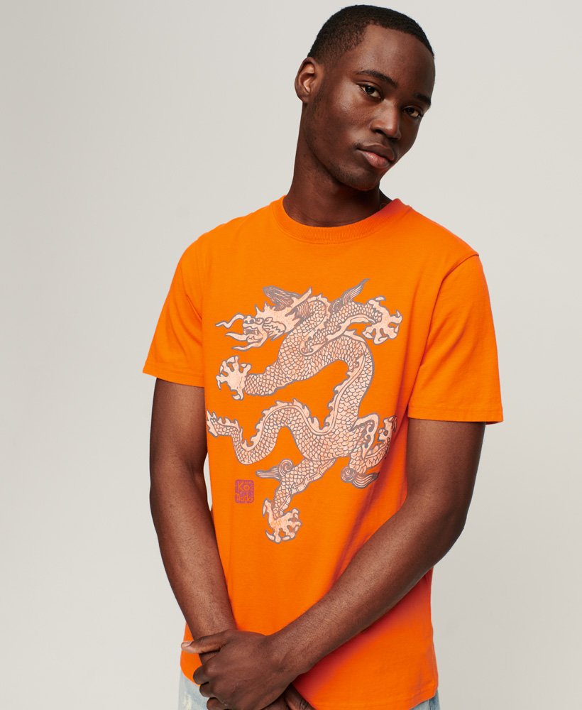 superdry x komodo ヴィンテージ tシャツ(ジャファオレンジ)