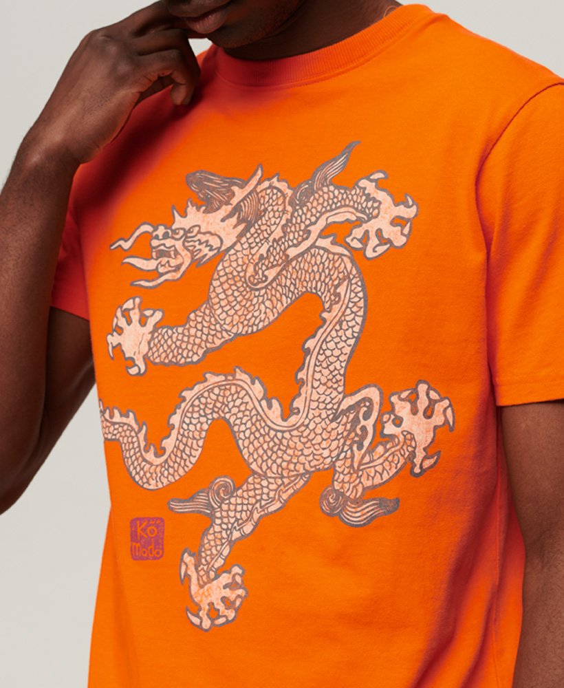superdry x komodo ヴィンテージ tシャツ(ジャファオレンジ)