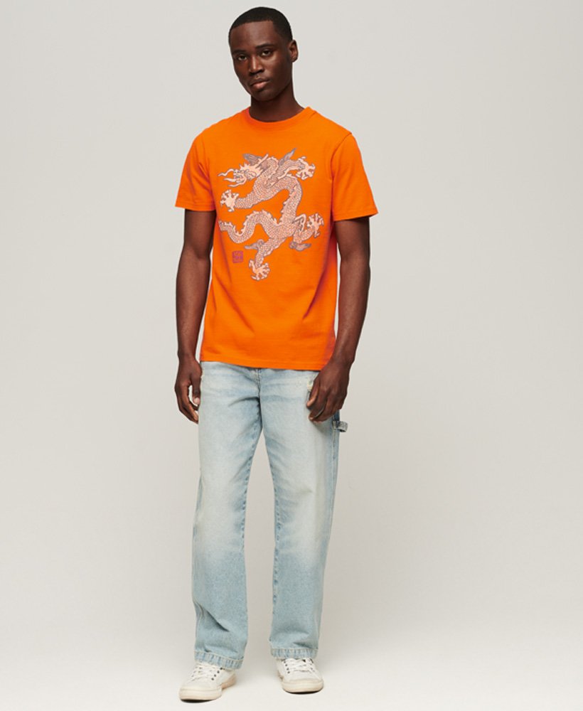 superdry x komodo ヴィンテージ tシャツ(ジャファオレンジ)