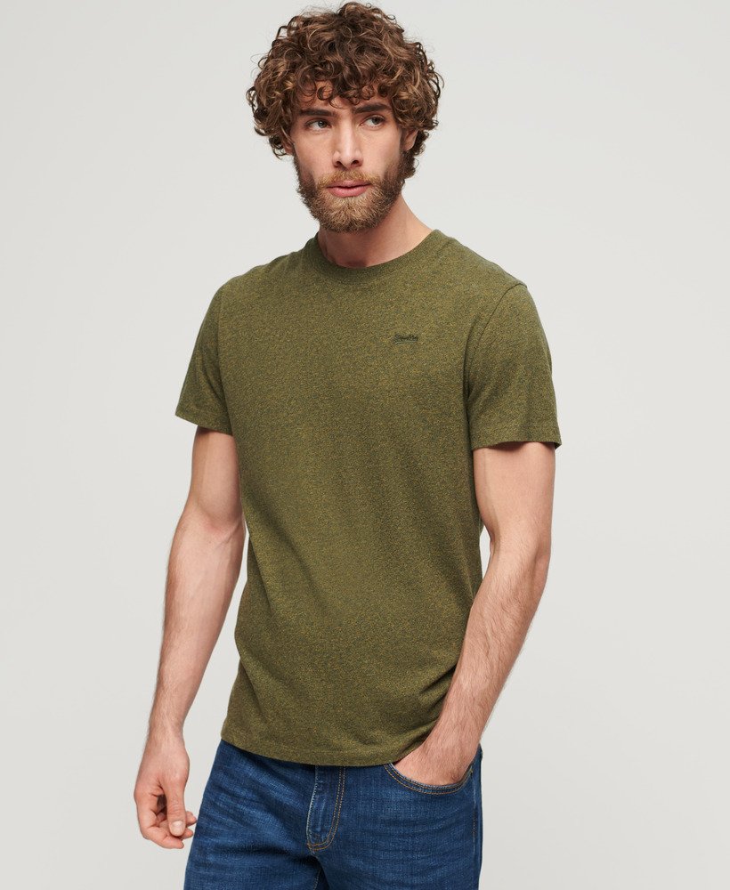 オーガニックコットン エッセンシャル スモール ロゴ tシャツ(オリーブ フレック マール)